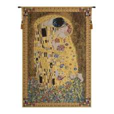The Kiss (Yellow) Belgian Tapestry