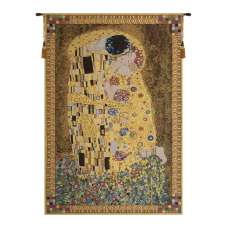 The Kiss (Yellow) European Tapestry Wall Hanging