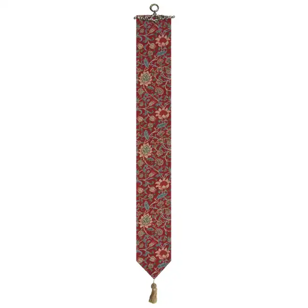 Fleurs de Morris (Red) I Tapestry Bell Pull