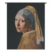 The Girl With The Pearl Earring I Belgian Tapestry - 26 in. x 32 in. Cotton/Viscose/Polyester by Johannes Vermeer