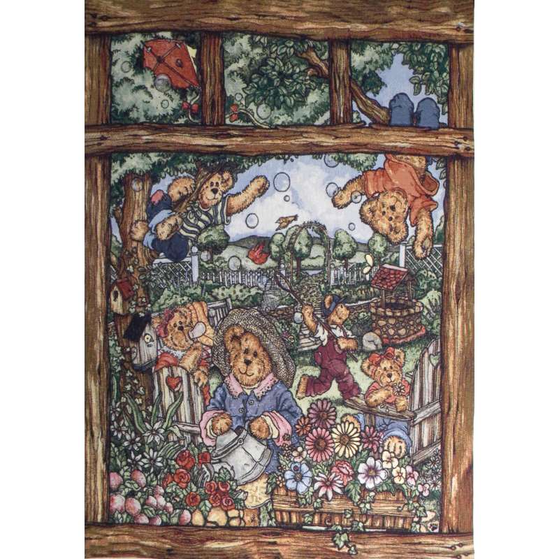 Bears at Play Tapestry Wall Art