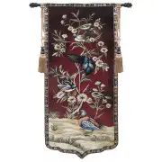 Wild Birds and Flowers Left Wall Tapestry