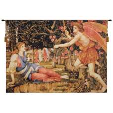 Love and the Maiden Stanhope Belgian Tapestry Wall Hanging