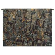 A New York Night Italian Tapestry Wall Hanging