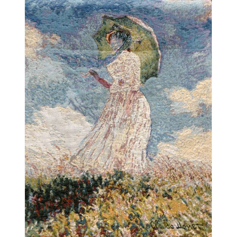 Dame a L'Ombrelle European Tapestry Wall Hanging