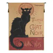 Tournee Du Chat Noir I Belgian Tapestry Wall Hanging - 18 in. x 23 in. Cotton/Vicose/Polyester by Rodolphe Salis