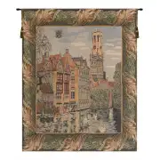 The Canals at Bruges Belgian Tapestry Wall Hanging