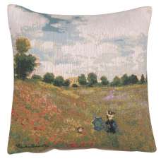 Monet's Poppy Field European Cushion Covers