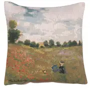Monet's Poppy Field Belgian Cushion Cover