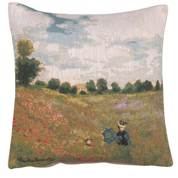 Monet's Poppy Field Belgian Cushion Cover