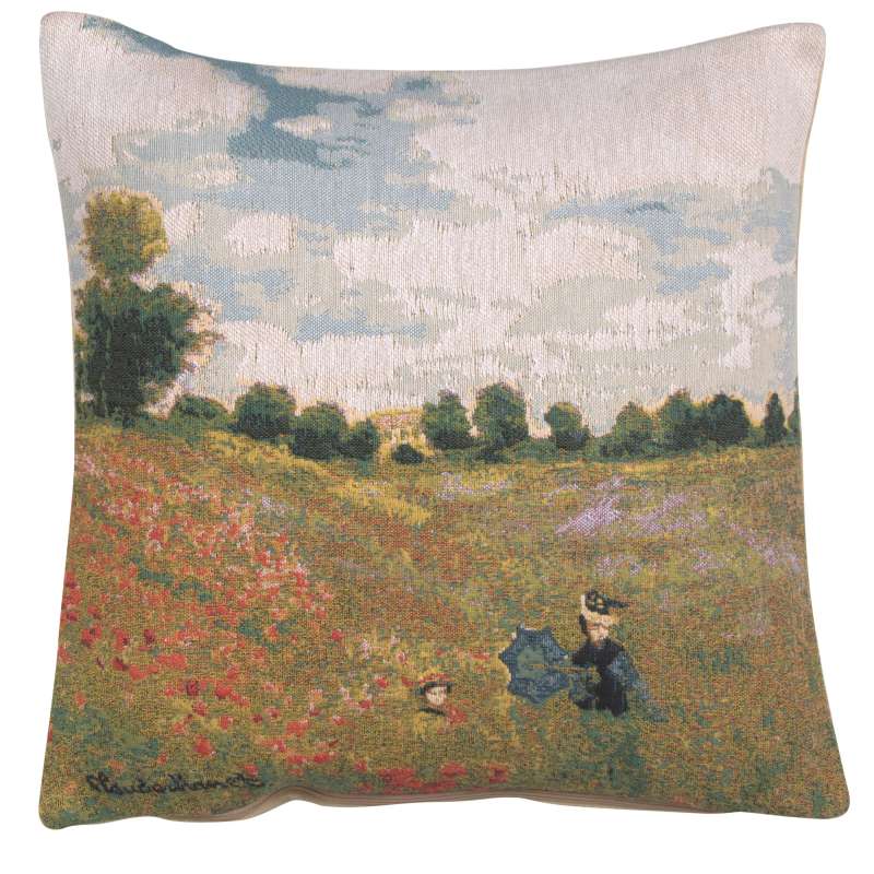 Monet's Poppy Field European Cushion Cover
