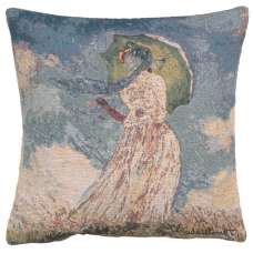 Monet's Lady with Umbrella European Cushion Covers