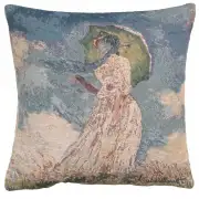 Monet's Lady with Umbrella Belgian Cushion Cover