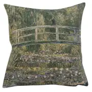 Monet's Bridge at Giverny I Belgian Sofa Pillow Cover