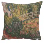 Monet's Japanese Bridge Belgian Sofa Pillow Cover