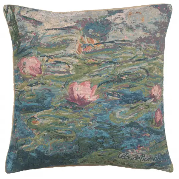 Monet's Water Lilies II Belgian Sofa Pillow Cover