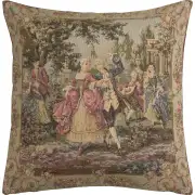 Garden Party Middle Panel Belgian Cushion Cover - 18 in. x 18 in. Cotton/Viscose/Polyester by Francois Boucher