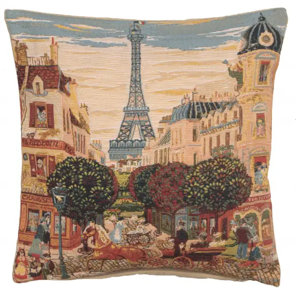 Eiffel Tower in Paris I Belgian Sofa Pillow Cover