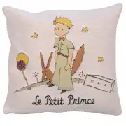 The Little Prince Belgian Cushion Cover - 18 in. x 18 in. Cotton/Viscose/Polyester by Antoine de Saint-Exupery