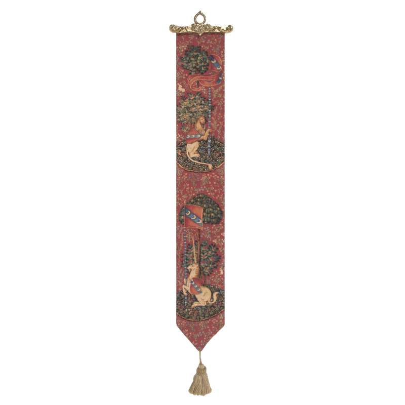 Unicorn and Lion European Tapestry Bell Pull