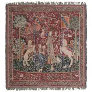 The Lady and the Unicorn III Belgian Tapestry Throw
