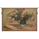Oleanders and Books Italian Wall Hanging Tapestry