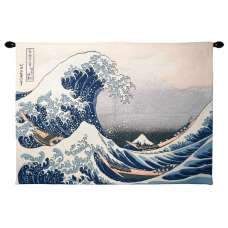 La Vague D'Hokusai French Tapestry Wall Hanging