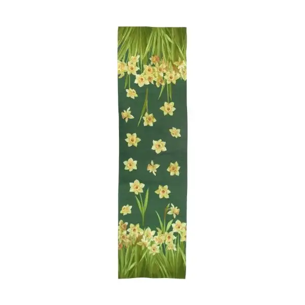 Daffodils Dark Green Decorative Table Mat