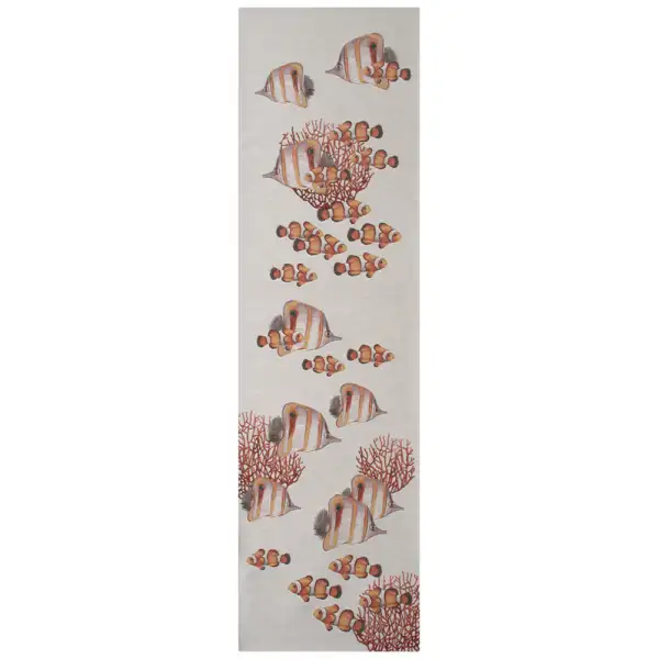 Exotic Fish White French Table Mat