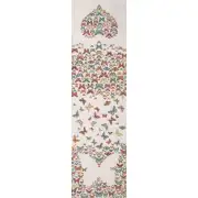 Butterflies White French Table Mat - 19 in. x 71 in. Cotton by Charlotte Home Furnishings