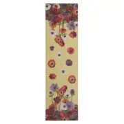 Anemones Yellow French Table Mat - 19 in. x 71 in. Cotton by Charlotte Home Furnishings