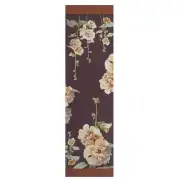 Yellow Hollyhocks Purple French Table Mat