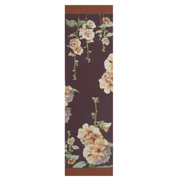 Yellow Hollyhocks Purple French Table Mat