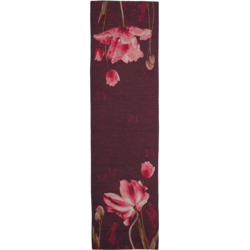 Tulip Purple  French Tapestry Table Runner
