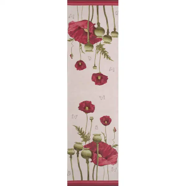 Poppy White  French Table Mat