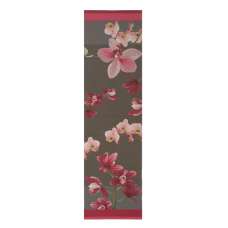 Pink Orchids Grey Tapestry Table Linen