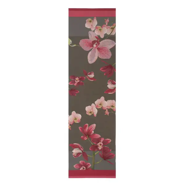 Pink Orchids Grey Decorative Table Mat