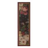 Flowers Dark  French Tapestry Table Runner