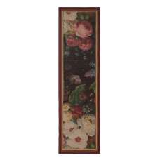 Flowers Dark  French Tapestry Table Runner