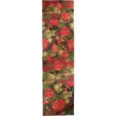 Christmas Ornament Red  French Tapestry Table Runner
