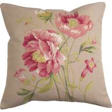 Single Peonies Decorative Tapestry Pillow