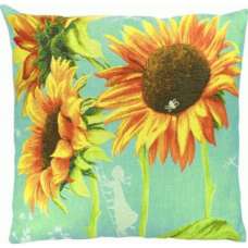 Big sunflowers Decorative Tapestry Pillow