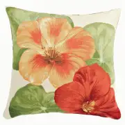 Nasturtium 2 White Cushion