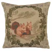 Squirrels Cushion - 19 in. x 19 in. Cotton by Charlotte Home Furnishings