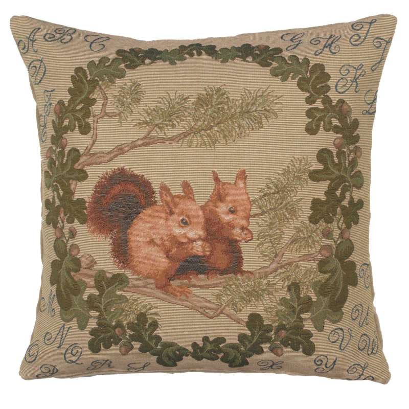 Squirrels French Tapestry Cushion