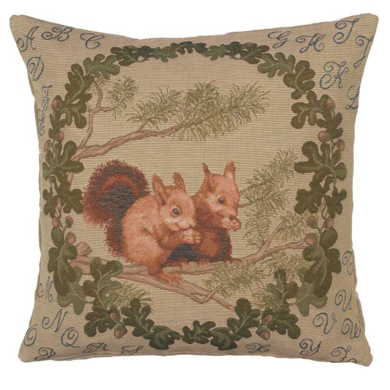 Squirrels Decorative Tapestry Pillow