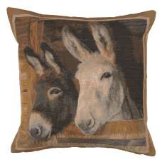 Donkeys Decorative Tapestry Pillow