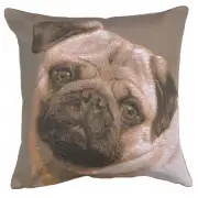 Pugs Face Grey  Cushion