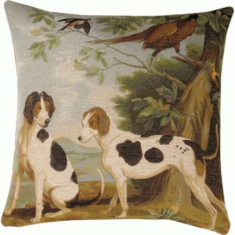 Hunting Dogs Decorative Tapestry Pillow