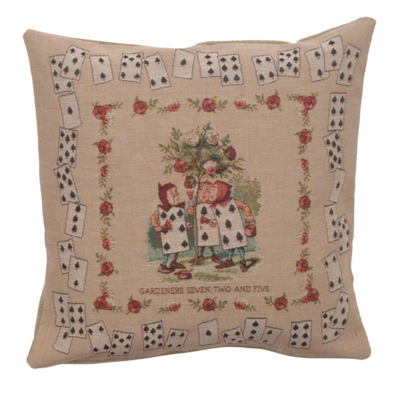 The Gardeners Alice In Wonderland French Tapestry Cushion